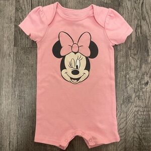 Disney Baby Pink Minnie Mouse Romper - 3-6 M